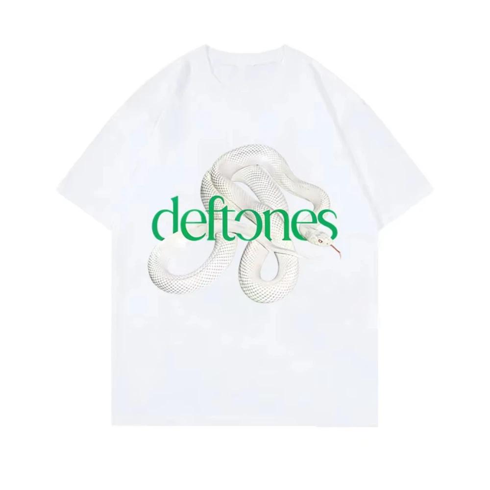 Футболки с графическим принтом Deftones Летняя мода Уличная одежда Смешные повседневные топы для женщин Унисекс Большие футболки с коротким рукавом и круглым вырезом