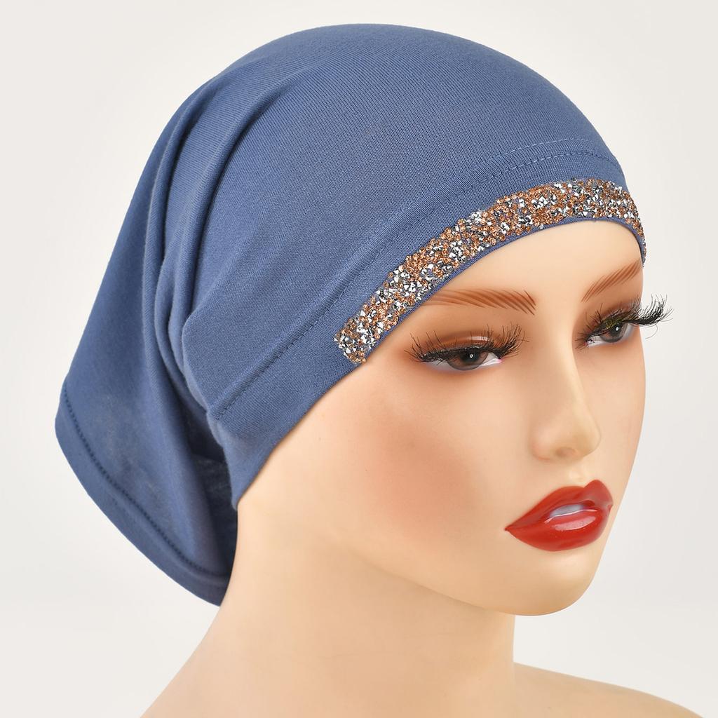 Модал Хлопок Ромбы Подшлемник Эластичный Хиджаб Простой Мягкий Капот Мусульманские Женщины Эластичный Внутренний Хиджаб Тюрбан Ислам Подшлемник