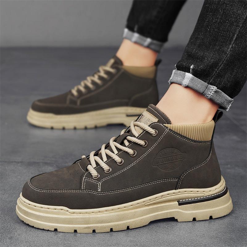 Autumn and Winter New Casual Low-top Socks Mouth Martin Boots Fashion Work Shoes Labor Insurance Shoes Men's Shoes
