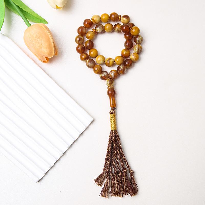 Классические исламские четки из 33 бусин с кисточкой