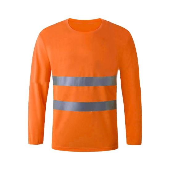 Reflective Safety T-Shirt 360 Degree Reflective Zones High Visibility Quick Dry Long Sleeves