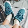 2025 Spring Breathable Color-Block Skateboard Shoes - Trendy Korean-Style Women's White Shoes