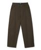 NODU Adn Wide Curved Cut Daily Cotton Pants [Brown]