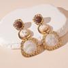 Fashion Retro Resin Necklace Earring Exaggerated Collarbone Necklace  Party