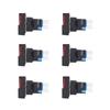 25Pcs Push Button Switch Self Locking Momentary 16mm Square with Light Set Kit 24VRed
