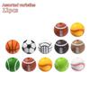 12/25/40pcs Silicone Sports Style Decorative Beads Football Basketball Beads DIY Bracelet Necklace Earrings Keychain Foot Chain