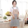 Home Kitchen Embroidery Cotton Hemp Apron Fashion Anti-oil Service Apron Household Commodity