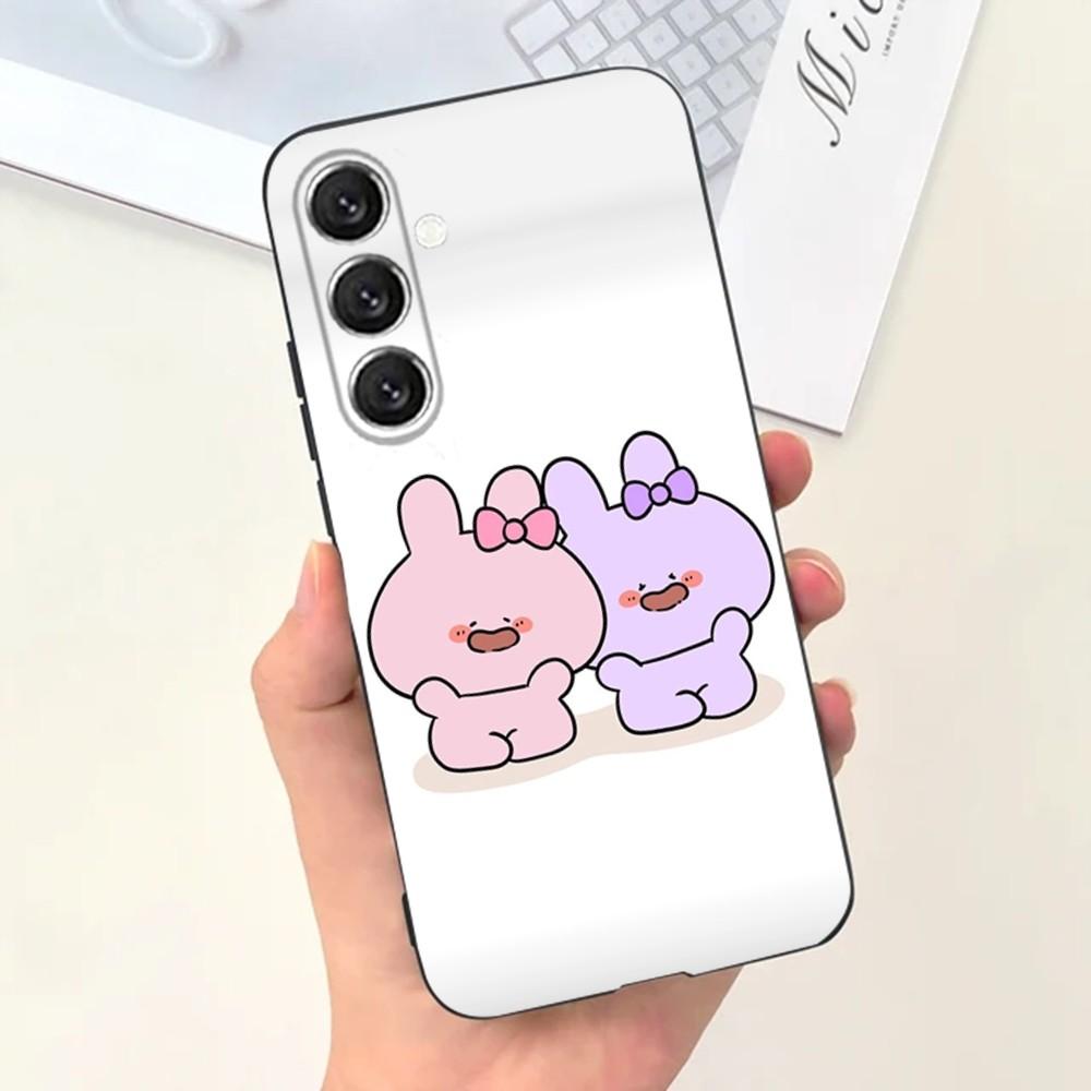 Мультяшный чехол для телефона A-Asamimichan для Samsung S25, S24, S21, S22, S23, S30, Ultra, S20, Plus, Fe, Lite, Note, 10, 9, 5G Черный чехол