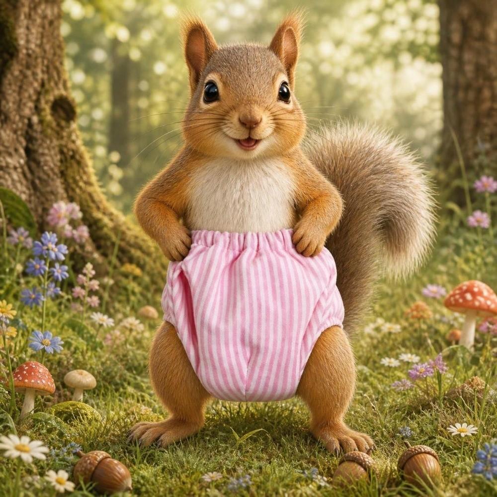 Elasticity Squirrel Diapers Breathable Small Pet Diapers Squirrel Underwear Incontinence Care
