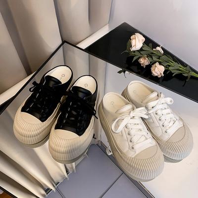 Невидимая увеличивающая рост стелька закрытый носок полутапочки женская верхняя одежда новые тапочки-буфы увеличенная удобная обувь