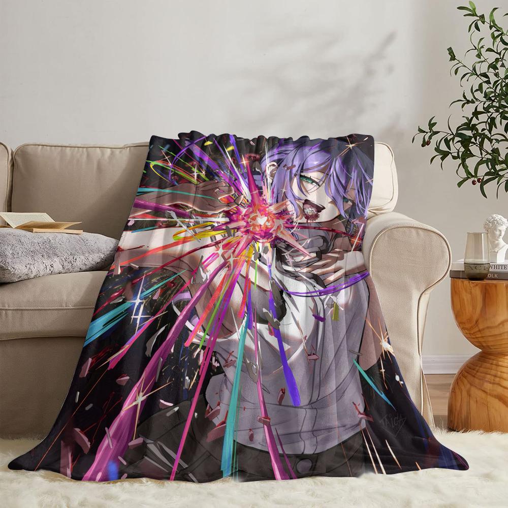 GUOYU Blanket Cchainsaw man Raze Throw Soft Flannel Throw Summer Blanket Lightweight Cozy Nap Blanket for Sofa Bed Travel