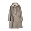 New Wool Coats for Women with A Lazy Style and Elegant Age-reducing Hooded Wool Coat for Women