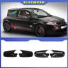 Для Renault Megane 2 MK2 2002-2009 автомобиля, крышка бокового зеркала заднего вида, наклейка на крышку крыла, накладка на наружную дверь, отделка из углеродного волокна, черный