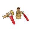 1/8" 1/4" 3/8" 1/2" Male Thread Brass Ball Valves 6/8/10/12mm Barbed Pipe Ports Water Oil Air Gas Fuel Line Shutoff Ball Valves