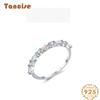 Tancise Classic 925 Sterling Silver Zircon Ring Ladies Jewelry Wedding Promise Party Gift