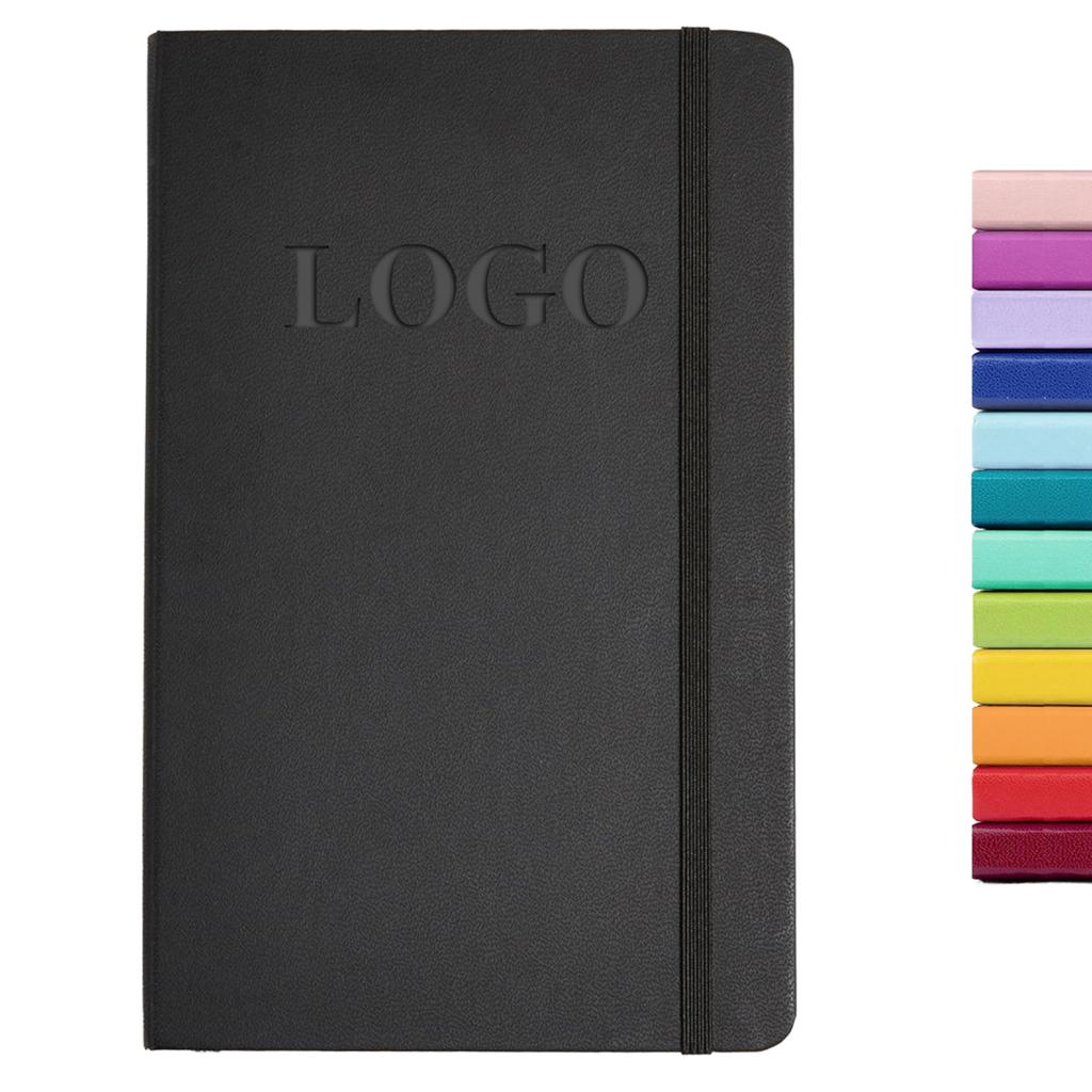 Branded A5 Executive Notebook - Leather Journal with Company Logo