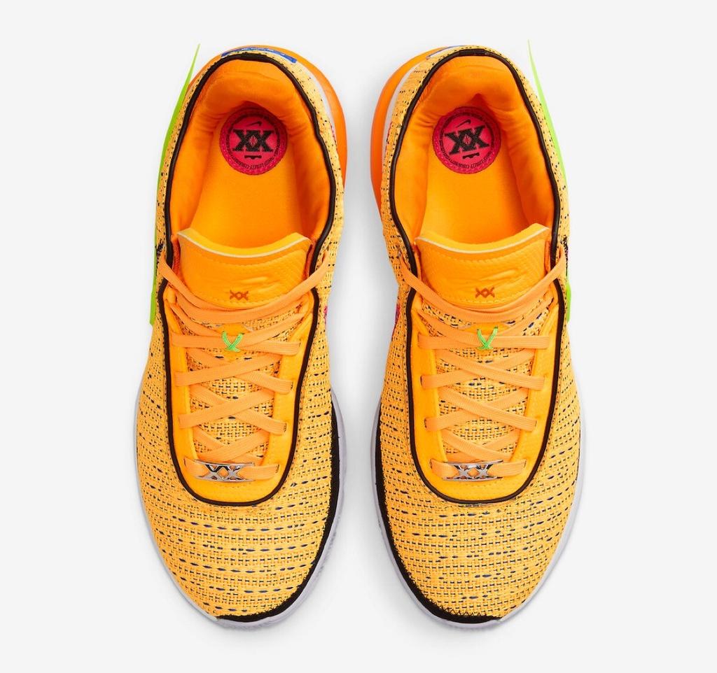 DJ5422-801 Nike LeBron 20 Лазерный Оранжевый Гипер Розовый Белый Гонщик Синий