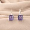 Natural Iolite Gemstone 925 Sterling Silver Jewelry Handmade Earrings 1.06" Gift EE-167-6