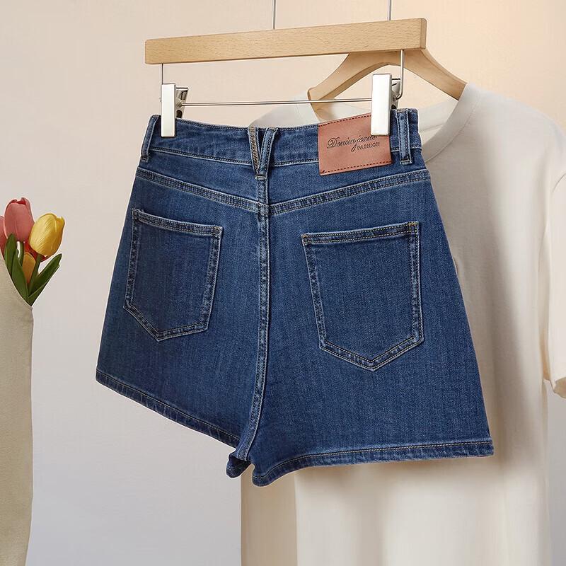 Женские ретро джинсовые шорты с высокой талией