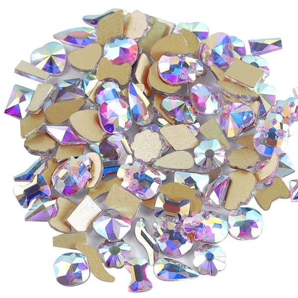 Chic Fit Nail Stone Nail Parts Shape Mix, Opal CFS001, 1 Set