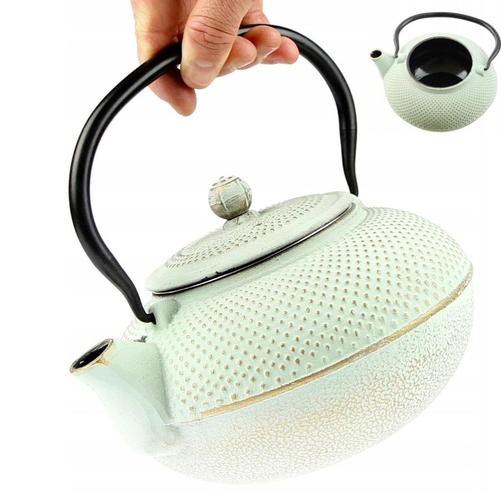 CAST IRON KETTLE 1.5L STEEL STRAINER INFuser for herbal tea