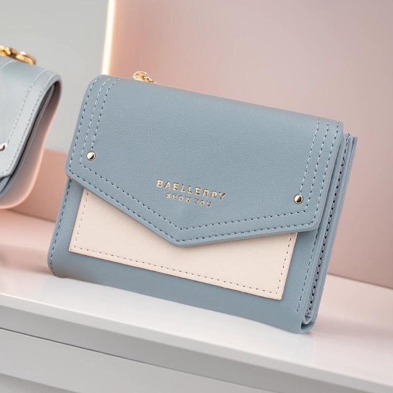 Женский модный короткий кошелек Baellerry - Многослотовый для карт, с отделением для монет на молнии
