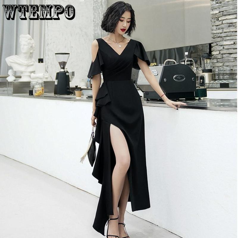 WTEMPO Женские вечерние платья Свадебный прием Платья А-силуэта Свадебные платья Вечерние платья с полыми бретелями