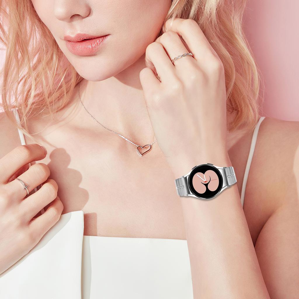 Для Samsung Galaxy Watch FE 40мм/Watch4/Watch 5 Pro Active Ремешок для умных часов из нержавеющей стали