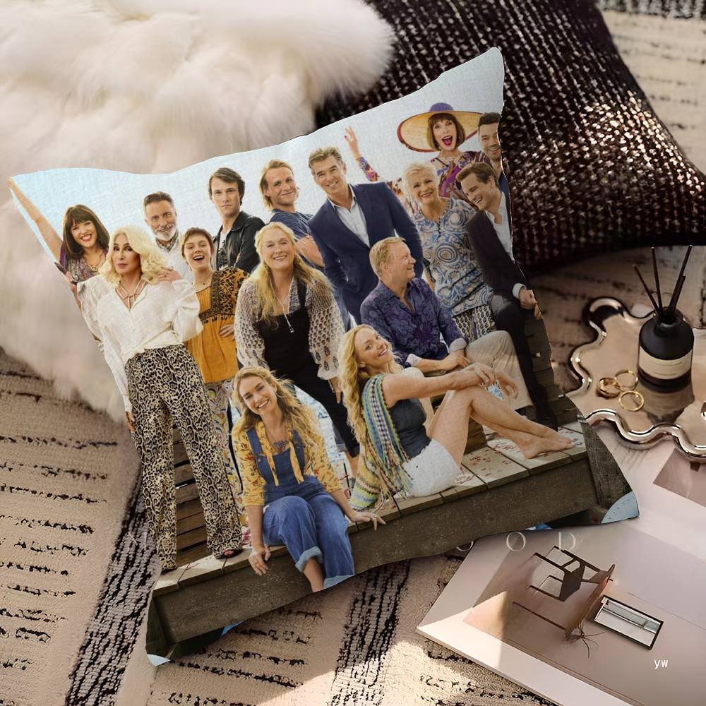 movie Mamma Mia Pillow Gift Home Office Decoration Bedroom Sofa Car Cushion Cover case 45x45
