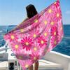 Pink Daisy Dots Beach Towel Ultra-fine Fiber Quick Drying Absorbent Beach Swimming Vacationvacation Essentials Gifts