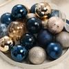 12pcs Plastic Electroplated Christmas Hanging Balls 6CM Merry Christmas Tree Decor  Party Favors