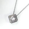 Delicate Square Shape Pendant Necklace For Women Dazzling Cubic Zirconia Elegant Female Wedding Jewelry Versatile Fashion
