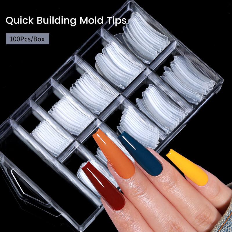 100/20 шт прозрачный дизайн ногтей быстрое наращивание полигель для наращивания ногтей формы маникюрный инструмент