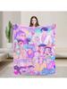 K-Pop Group Demon Hunters Cozy Super Soft Blanket, Lovely Anime Character Warm Throw Blanket For Living Room,Home Decor