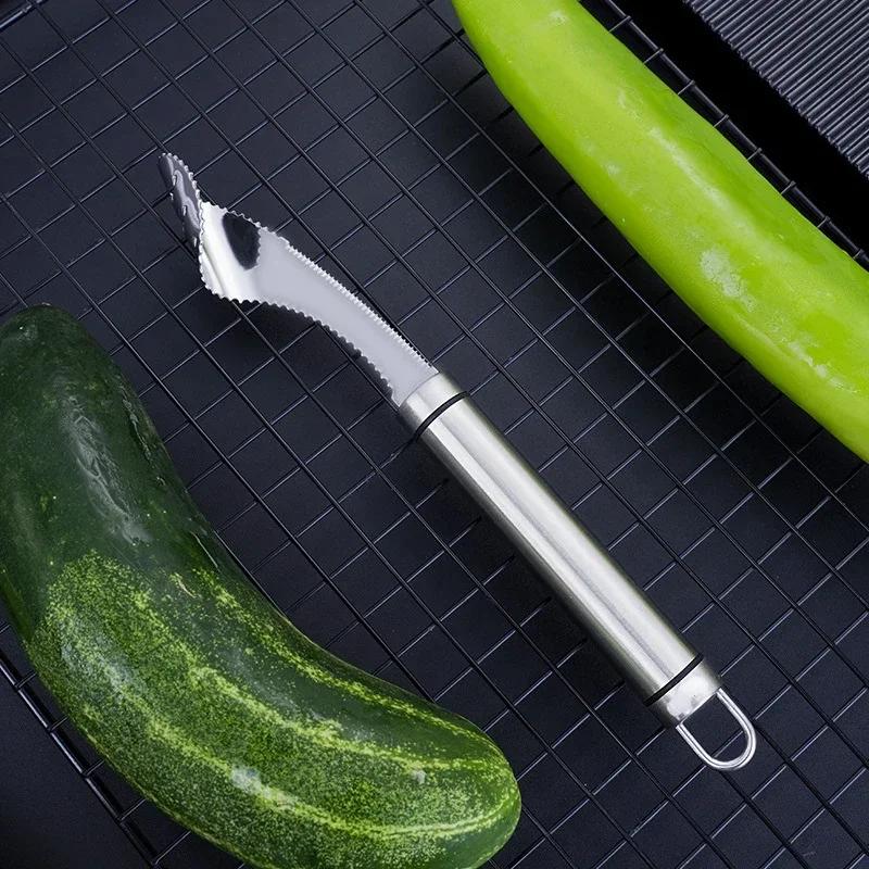 Stainless Steel Corer Chili Corer Bitter Gourd Seed Remover Core Digging Knife Green Pepper Cutter Seed Digging Tool Kitchen