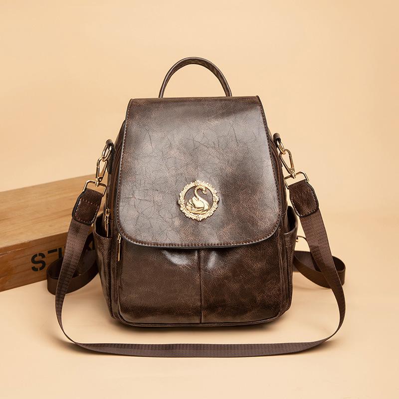 Женский кожаный рюкзак, дорожная сумка большой вместимости, женский