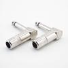 1/4 Inch 6.35mm 6.5mm Male To Female L-shape Jack Right Angle Male Mono Plug Connector For Guitar Audio