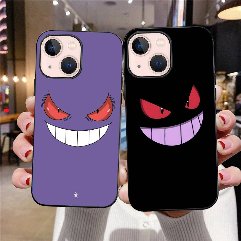 Чехол B-75 Pokemon Gengar Black для Samsung S24 S23 S22 S21 S20 FE S10 Lite Ultra S7 S8 S9 Plus A05S A11 A12 A13 A15 A22 A24 A25 A32 A52 A71 5G