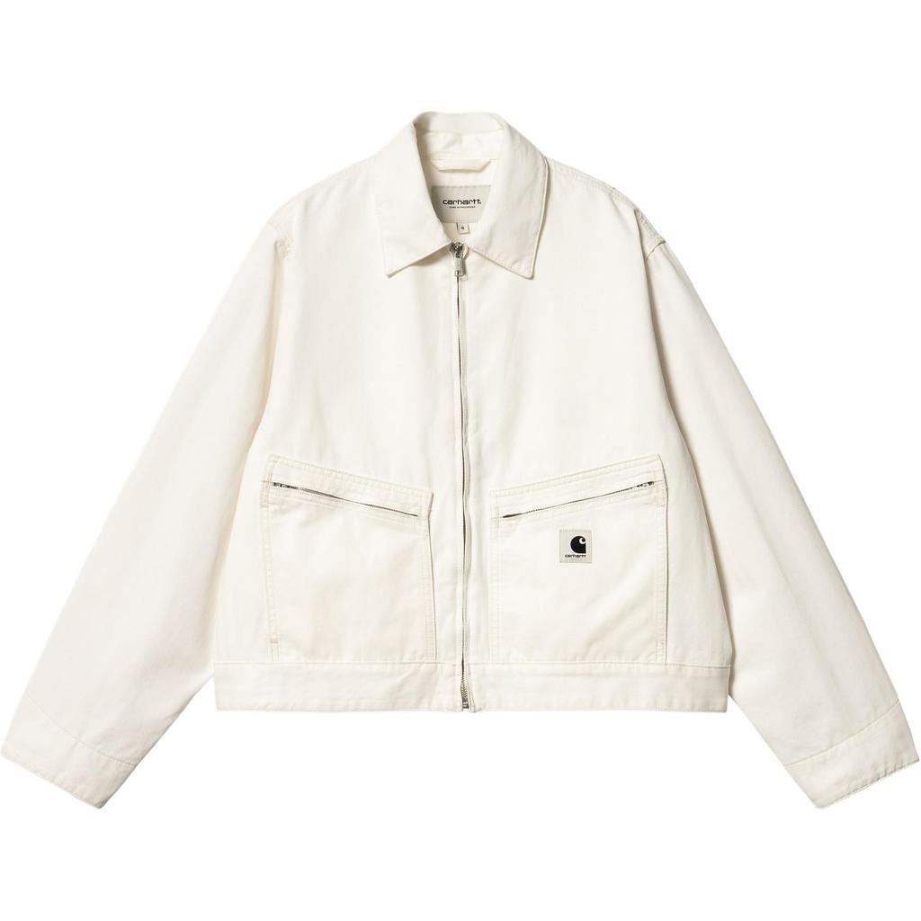 Carhartt WIP Куртка Fw24 W Norris Квадратная бирка Карман на груди Регулируемые манжеты и подол Опущенные плечи Свободная куртка Женская куртка Восково-белая I033568-D6-02