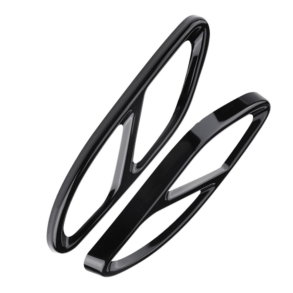 Set of 2 Black Exhaust Pipe Cover Trims for GLC C C207 Coupe Mercedes-Benz E-Class 2014-2017 (Black)