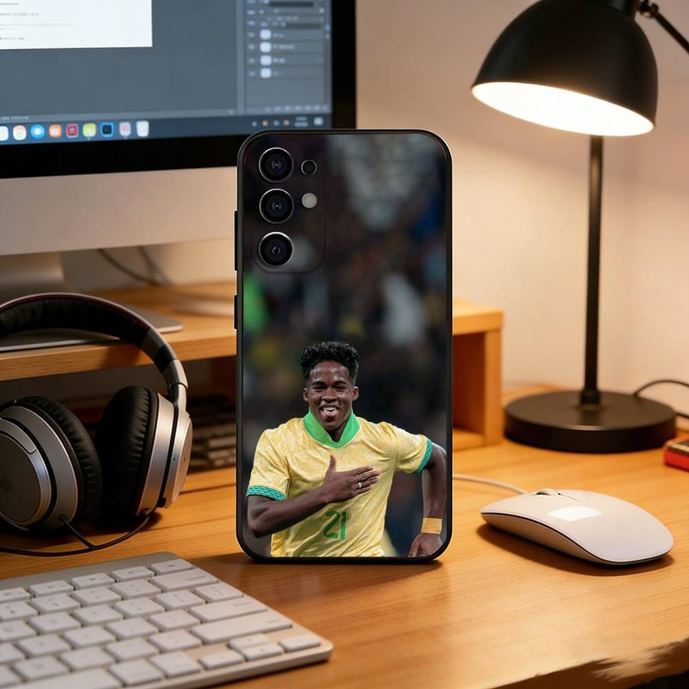 Football star E-Endrick Phone Case For Samsung S25,S24,S21,S22,S23,S30,Ultra,S20,Plus,Fe,Soft Silicone Black Cover