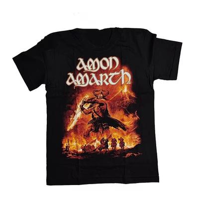 2025 AMON AMARTH Викинг Мелодичный Дэт-Метал Тайская Группа Футболка из Чистого Хлопка с Принтом и Коротким Рукавом