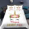 Unicorn Duvet Cover Set King Queen Size Cartoon Colourful Unicorn Cute Flower Star for Teens Boys Girl Kid Polyester Bedding Set