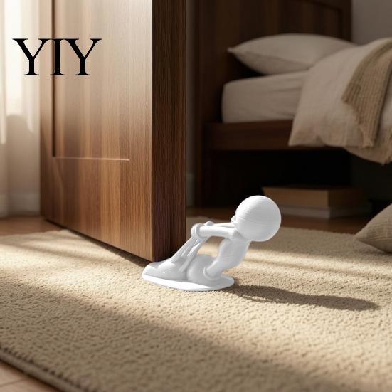 Carpet Doorstop 3D Printed Tugging Man Doorstop, Little Door Stopper Wedge, Anti-slip Floor for Home Living Room Bedroom Compact