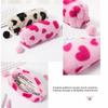 Cartoon Plush Pencil Case Leopard Print Pen Bag Cute Storage Bag  School Use