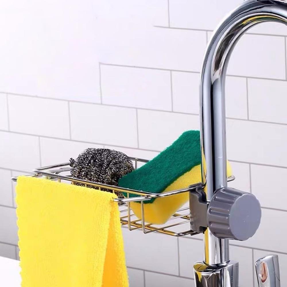 1 шт. Стойка для хранения кухонного смесителя для мойки из нержавеющей стали, бытовая сушилка для полотенец, подвесная корзина
