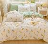 Flower Bedding Set Quilt Duvet Cover and 2pc Pillowcase 100% Cotton Bed Linens Single Double Queen King Full Size Home Textile