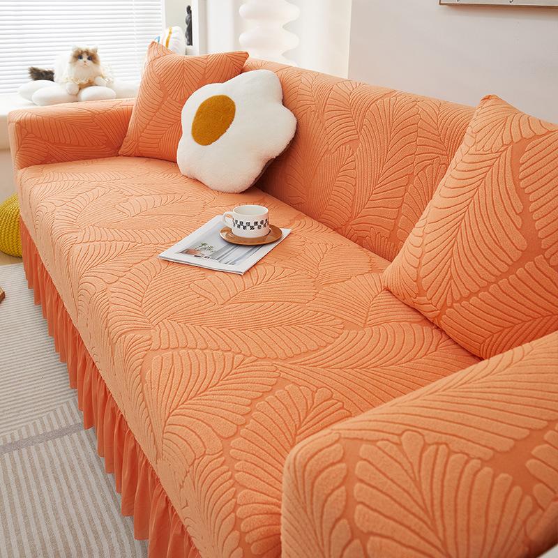 Jacquard Velvet Sofa Cover New All Inclusive Universal Cover Four Season Universal Skirt Sofa Cover Anti Cat Scratch Cover