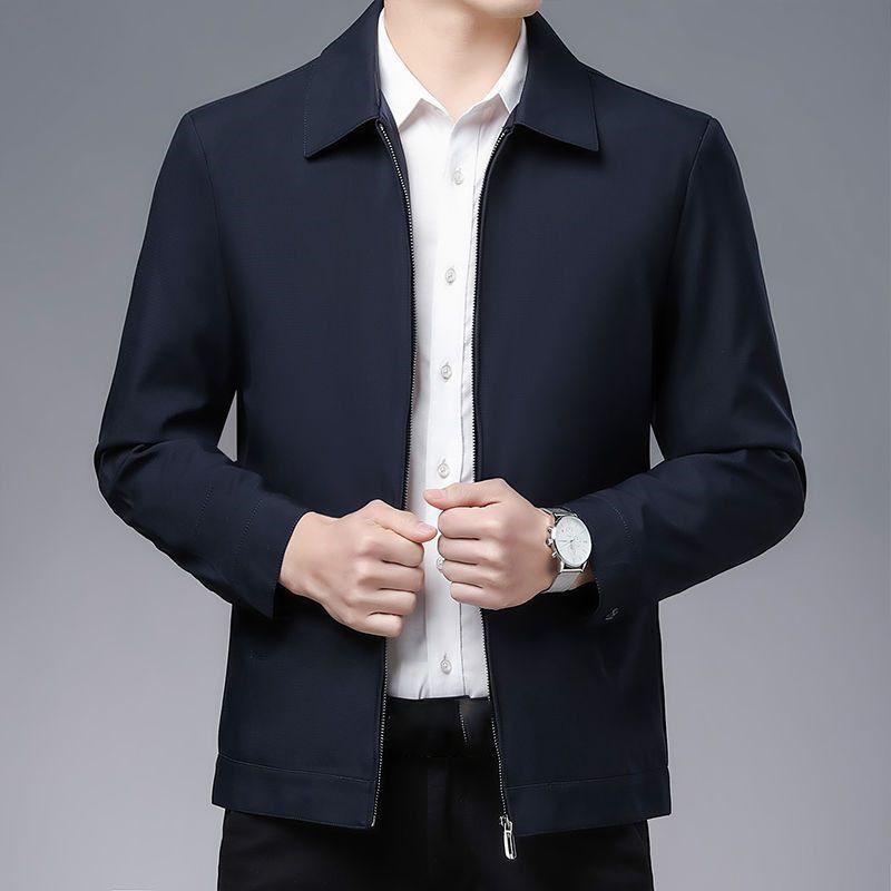 Spring Men's Casual Loose Lapel Business Jacket
