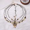 Luxury Baroque Headwear Necklace Elegant Gothic Headpiece Necklace  Music Festivals